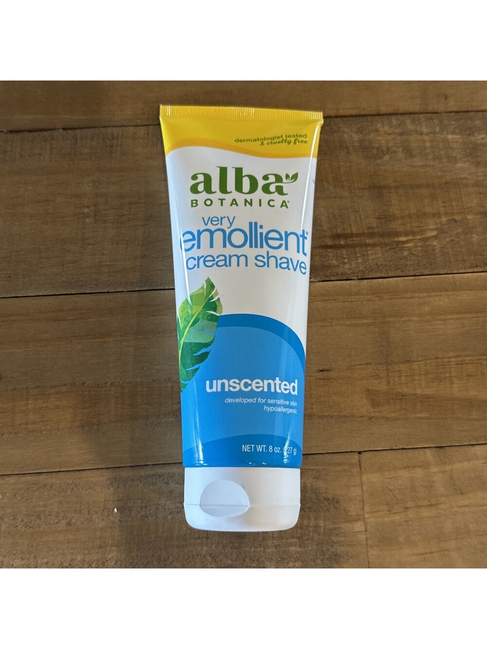 Alba Botanica Very Emollient Unscented Shave Cream 8 oz Botanical Formula